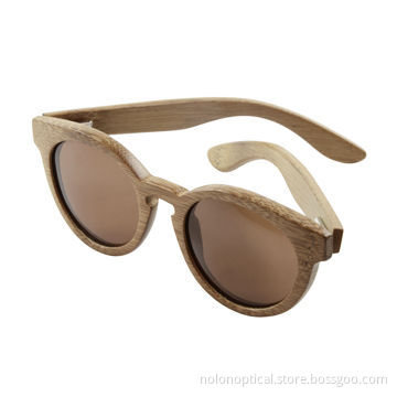 Fashionable stripe bamboo sunglasses